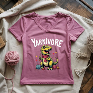 Yarnivore Knitter Lady V-neck