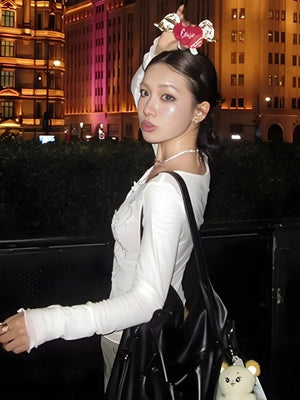 Embroidered Long Sleeve Top