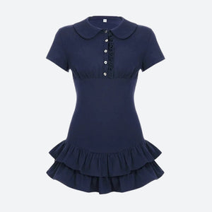 Ruffled Polo Mini Dress