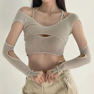 Y2K Cut Out Crop Top
