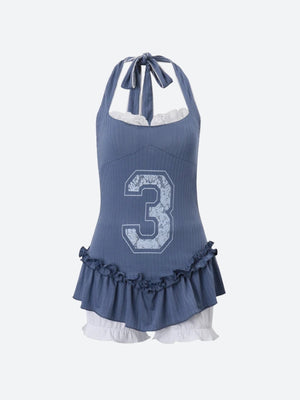 Y2K Mini Dress & Shorts Two Piece Set
