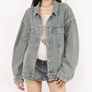 Butterfly Patch Y2K Denim Jacket