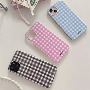 Danish Pastel Checkered IPhone Case