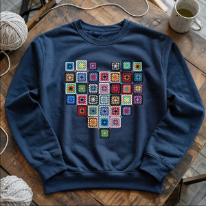 Granny Squares Heart Sweatshirt