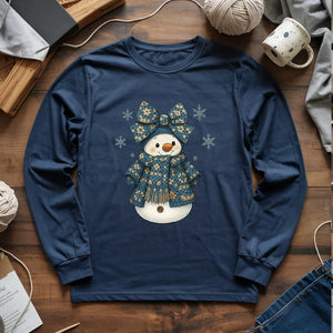 Snowman Crocheter Long Sleeve T-shirt