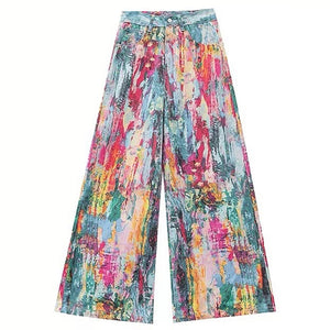 Tie-Dye Wide-Leg Jeans