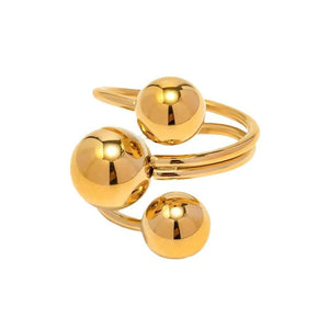 Triple Ball Statement Ring