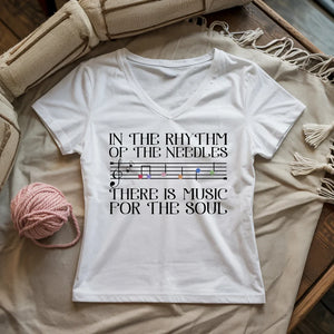 Rhythm Of The Needles Lady V-neck