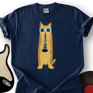 Cat Playing The Clarinet T-Shirt