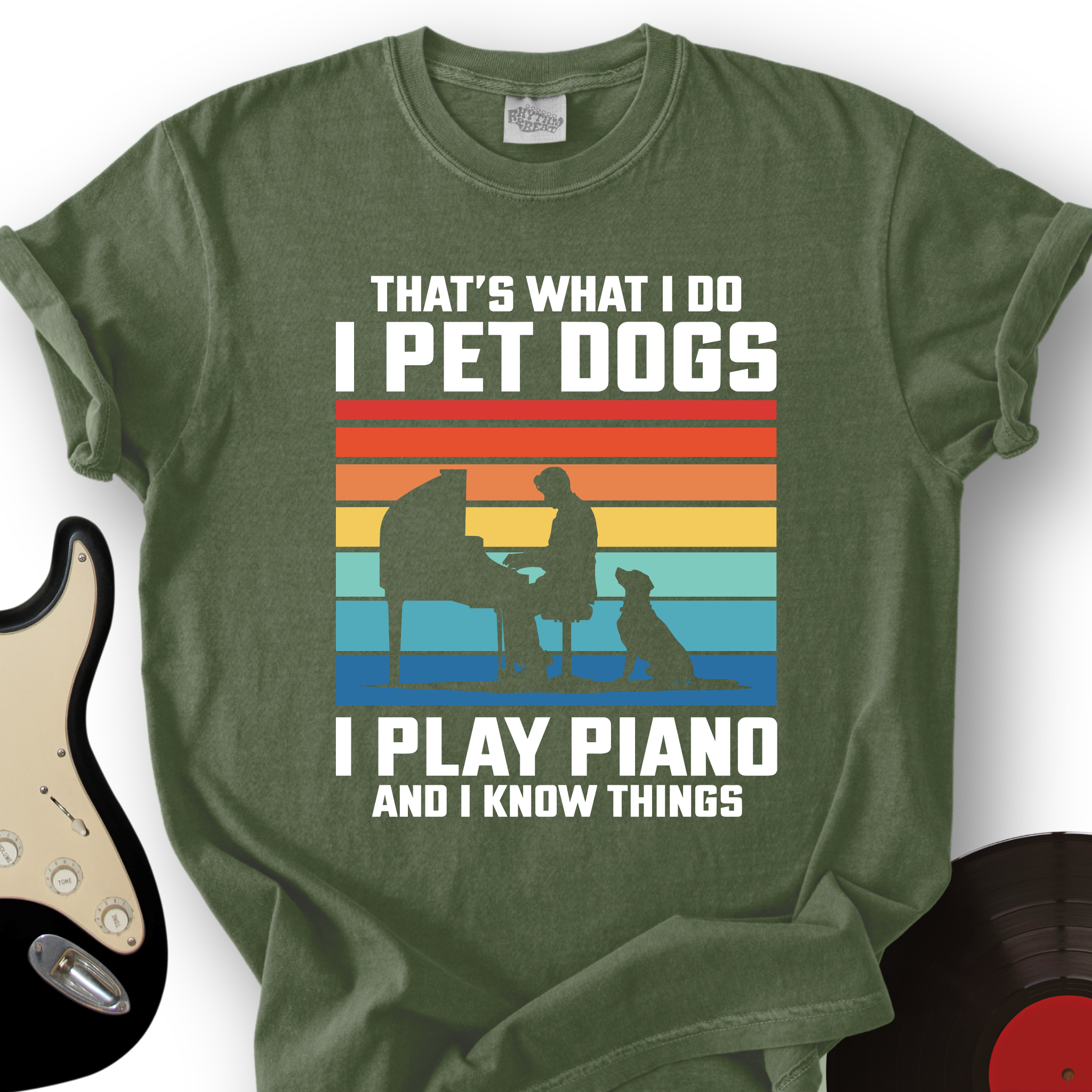 I Pet Dogs With Piano T-Shirt