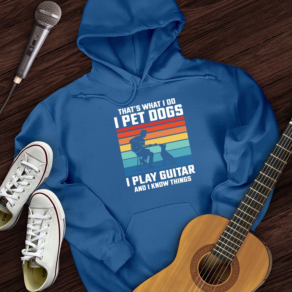 I Pet Dogs With Guitar Hoodie