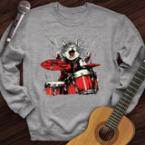 Cat Playing Drums Crewneck