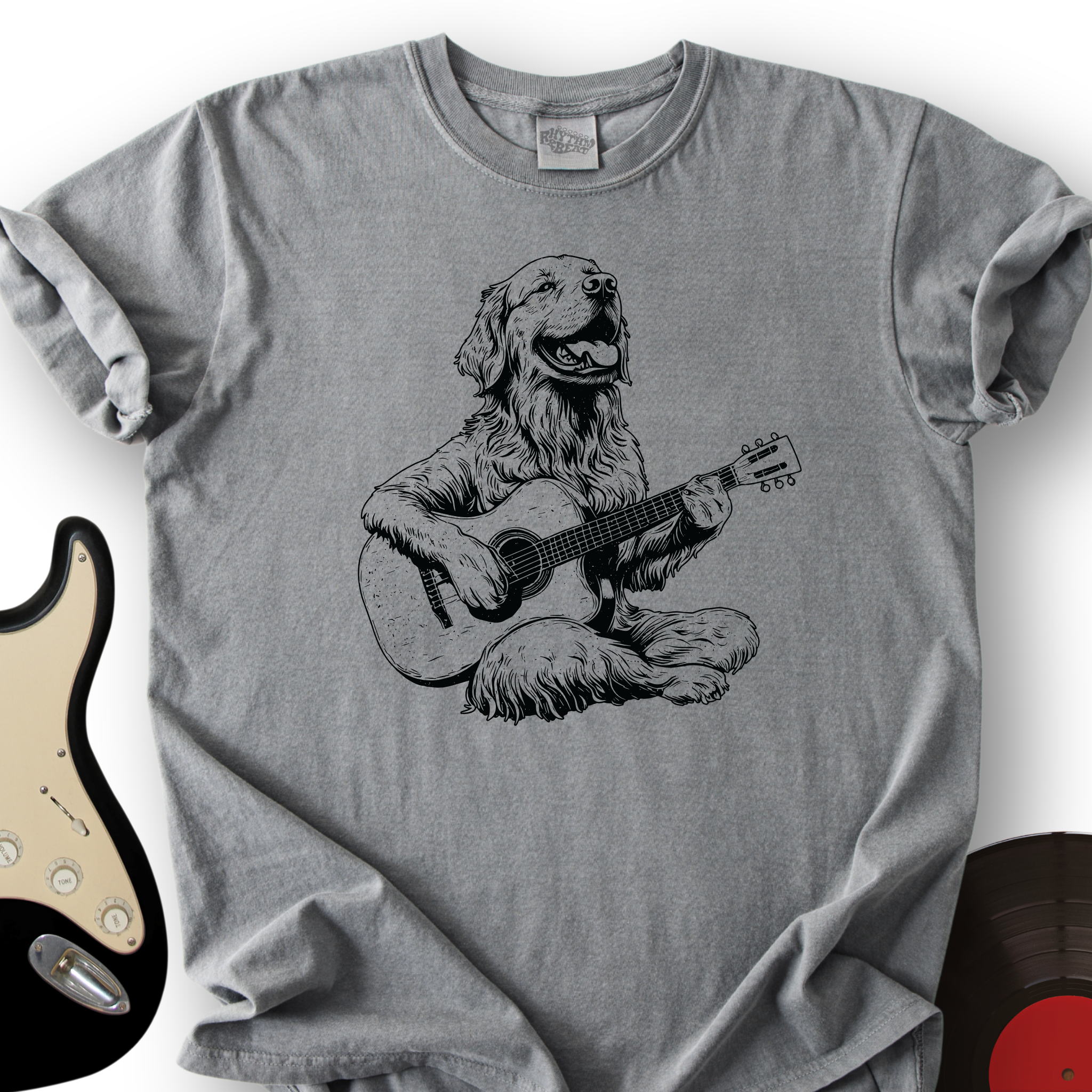 Golden Retriever Guitar T-Shirt