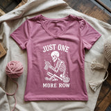 One More Row Skeleton Lady V-neck