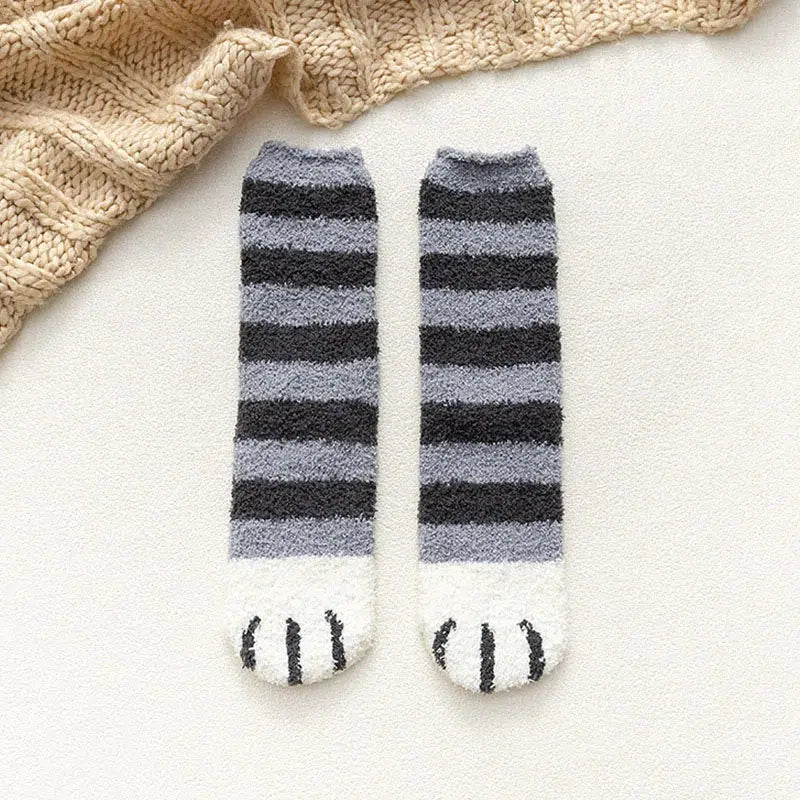 Cat Paw Plush Socks