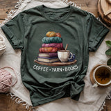 Coffee Yarn Books T-shirt