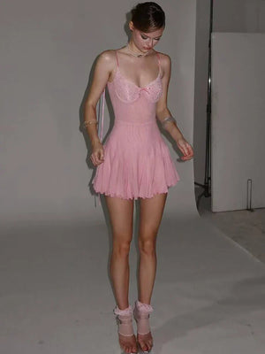 Coquette Backless Mini Dress