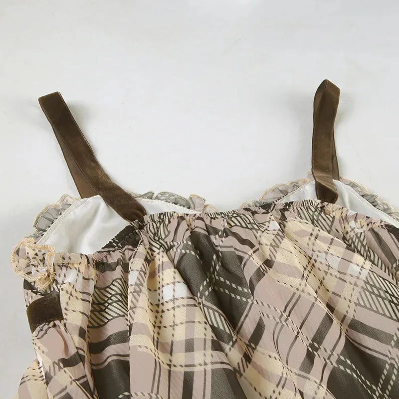 Coquette Plaid Mini Dress