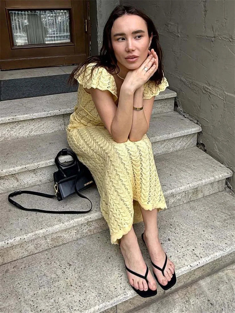 Crochet Midi Dress