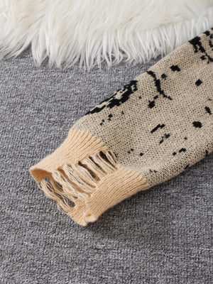 Distressed Pullover Sweater