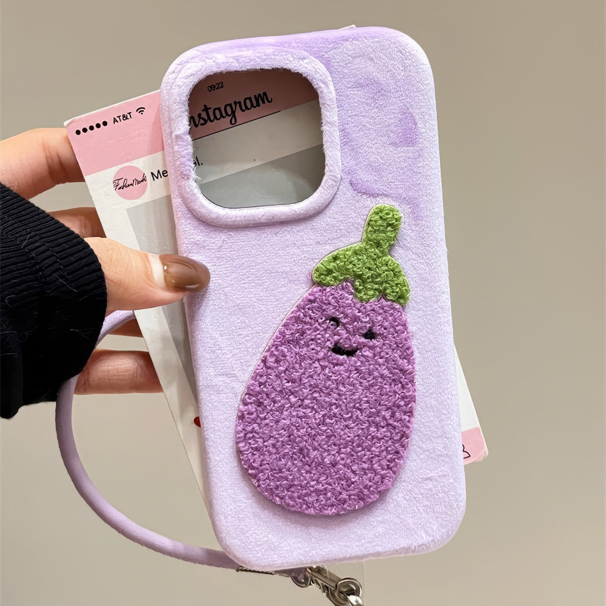 Fuzzy Aubergine iPhone Case