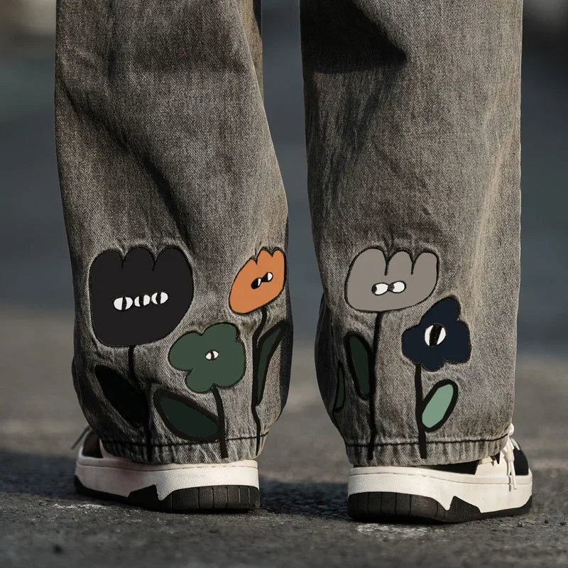 Graphic Baggy Jeans