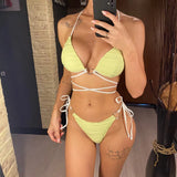Heart Hardware Wrap Around Bikini Set