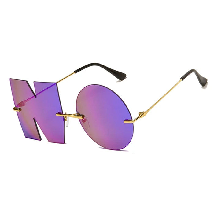 NO Shaped Sunglasses