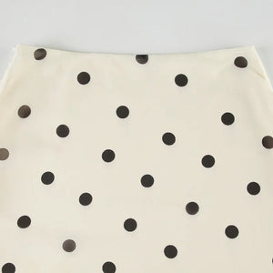 Old Money Polka Dot Midi Skirt