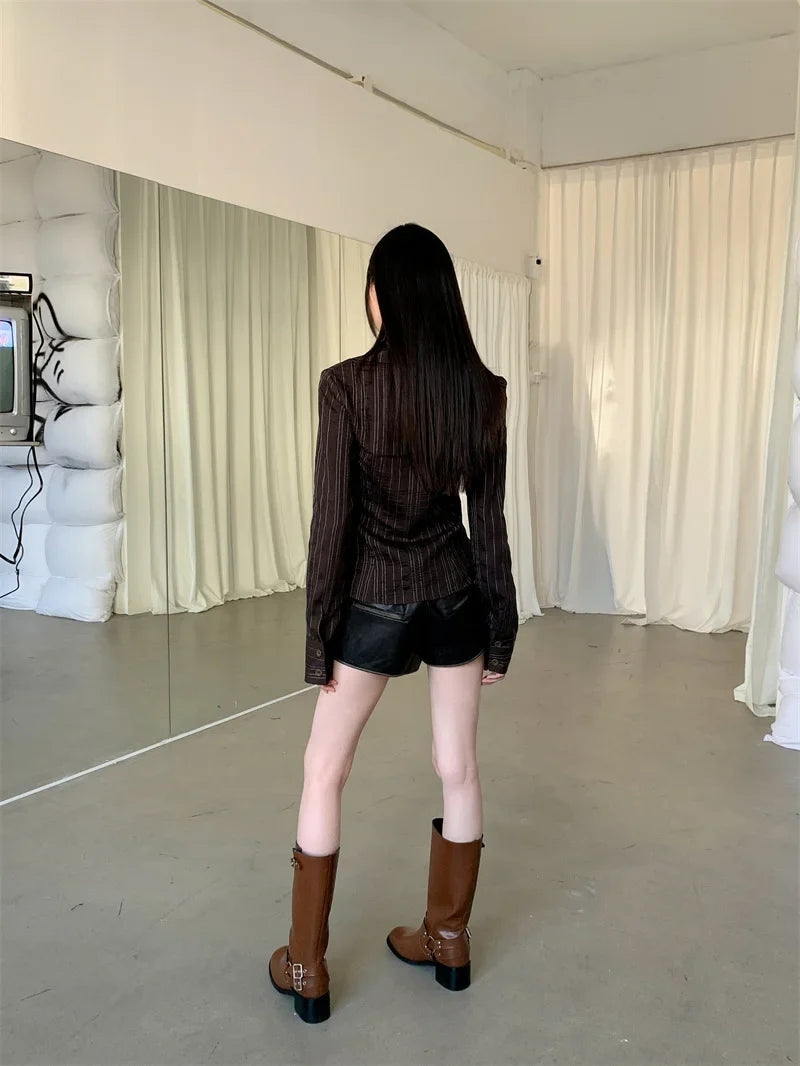 Striped Neck Tie Shirt