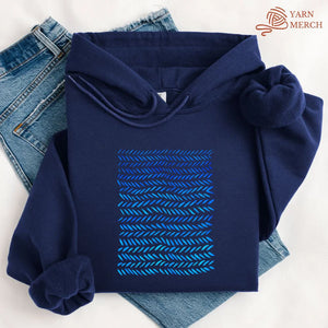 Watercolor knitting pattern Hoodie
