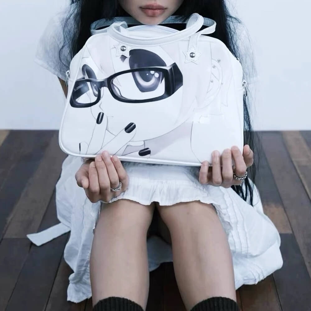 Anime Girl Print Y2K Handbag