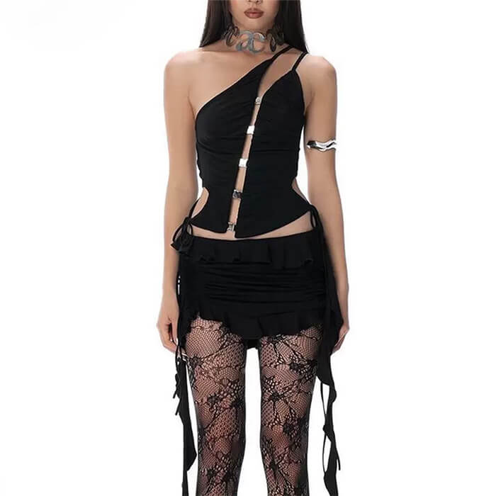 Dark Enigma Asymmetrical Split Top