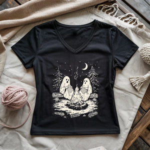 Midnight Crochet Society Lady V-neck