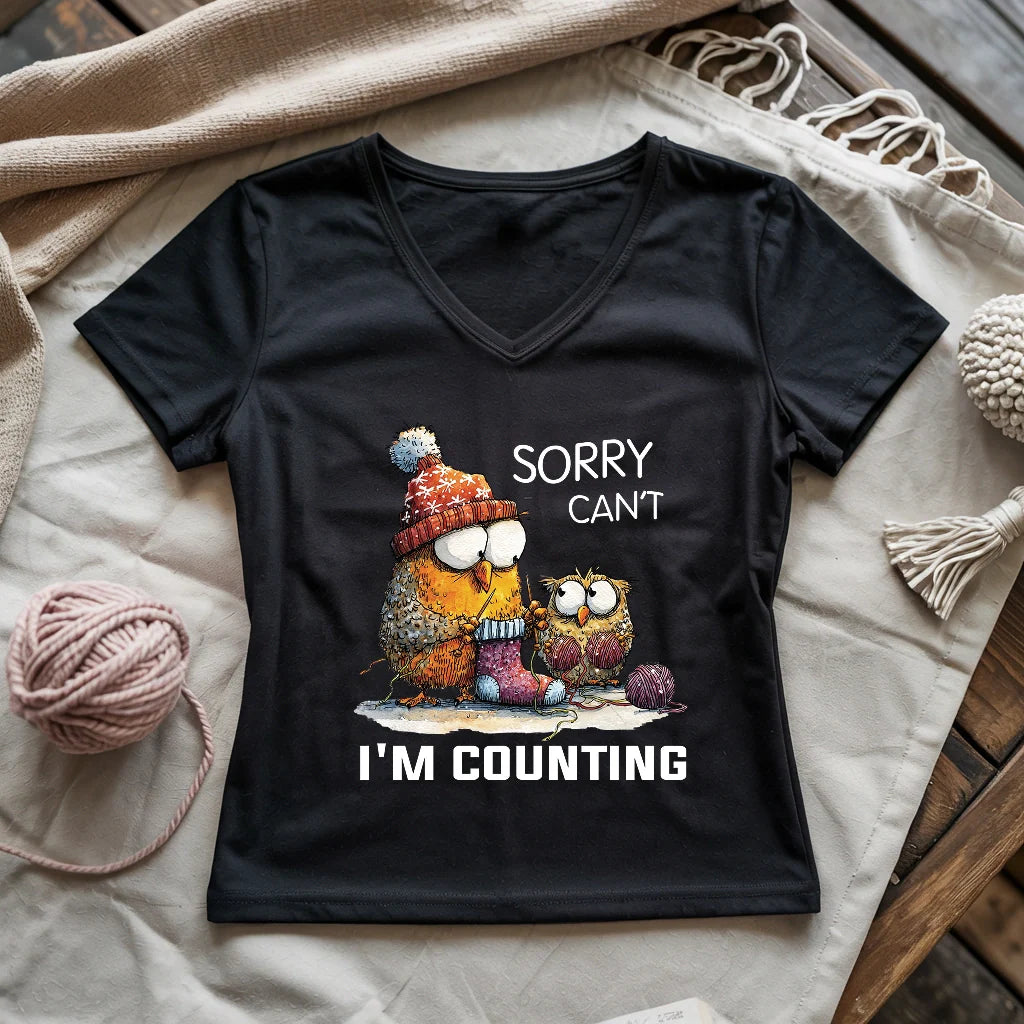 Sorry Cant Lady V-neck