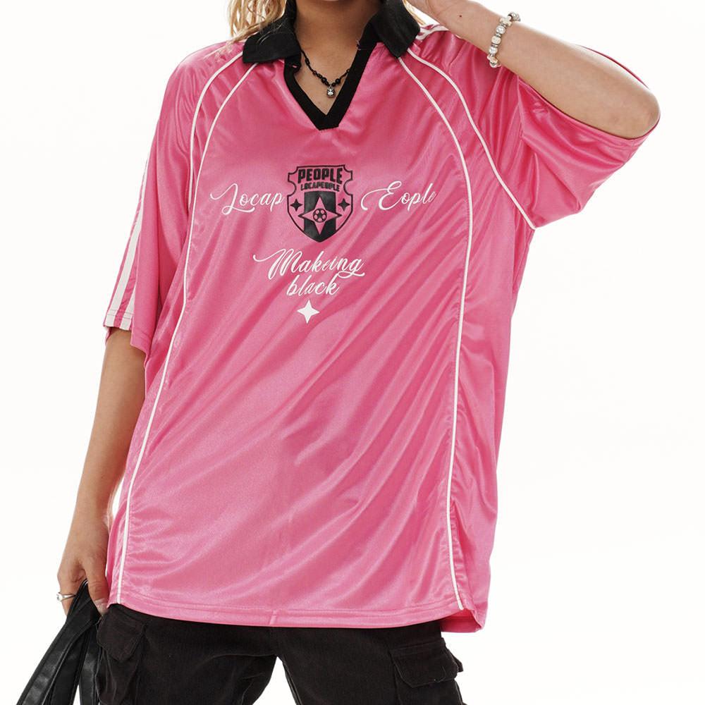 Blokette Style Jersey Polo Shirt