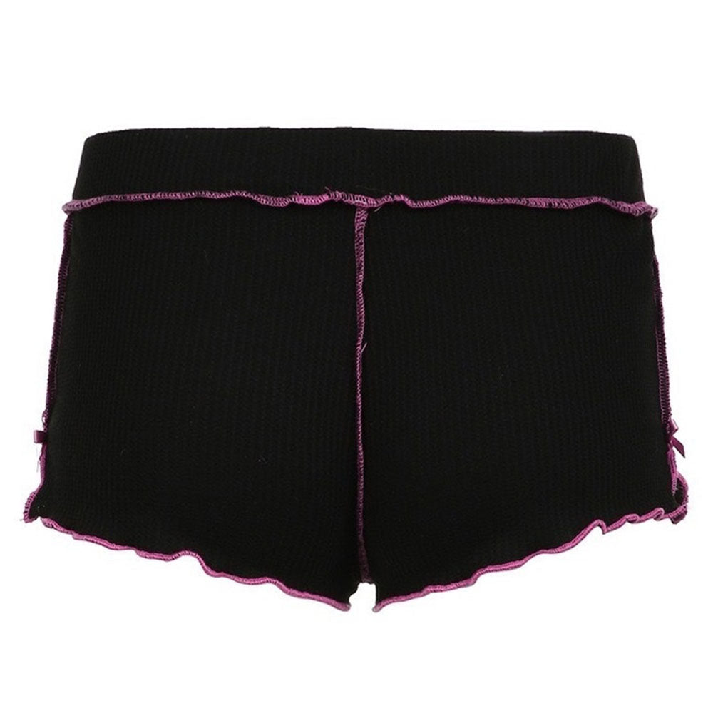Bow Print Coquette Micro Shorts