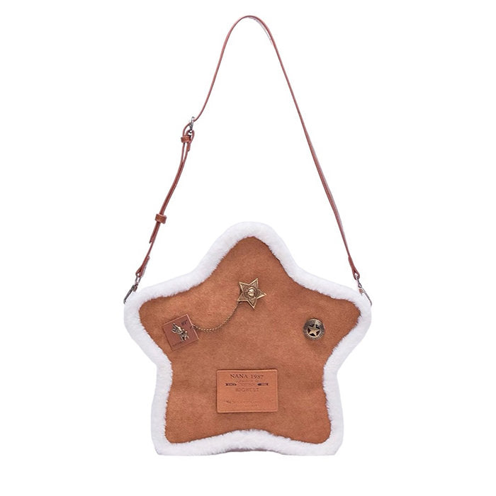 Vanilla Girl Sheepskin Star Backpack