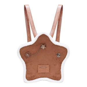 Vanilla Girl Sheepskin Star Backpack