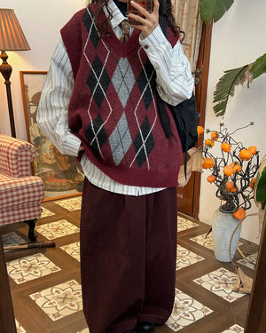 Skipping Class Argyle Vest