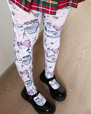 Butterfly Print Tights