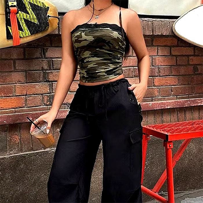 Camouflage Lace Tube Top