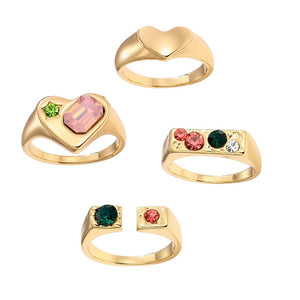 Charm School Aesthetic Ring Set