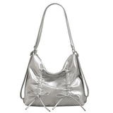 Coquette Ruched Bow Shoulder Bag