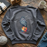 Crochet Crow Sweatshirt