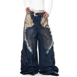 Model Behavior Distressed Wide-Leg Jeans