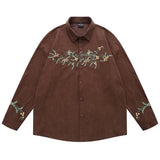 Earthcore Aesthetic Floral Button-Up Shirt
