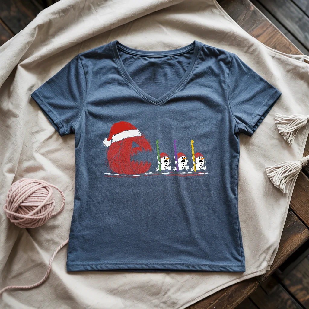 Hooked on Fear Lady V-neck