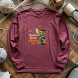 Broom Down, Needles Up Long Sleeve T-shirt