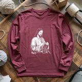 Jesus Crochet Long Sleeve T-shirt